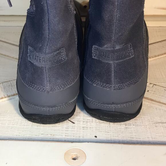 The North Face Nuptse faux Fur Boots Iron Gate Grey Quail Grey purple sz 8.5 - Picture 7 of 10